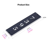 Personalized Cast Metal Address Plaque, Custom House Number Sign, Wall Mounted Sign, White Numbers with Black Background-Vertical & Horizontal Numbers (2"W x 8"H) (3"W x 12"H) (4"W x 16"H)