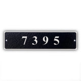 Personalized Cast Metal Address Plaque, Custom House Number Sign, Wall Mounted Sign, White Numbers with Black Background-Vertical & Horizontal Numbers (2"W x 8"H) (3"W x 12"H) (4"W x 16"H)