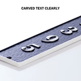 Personalized Cast Metal Address Plaque, Custom House Number Sign, Wall Mounted Sign, White Numbers with Black Background-Vertical & Horizontal Numbers (2"W x 8"H) (3"W x 12"H) (4"W x 16"H)