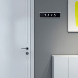 Personalized Cast Metal Address Plaque, Custom House Number Sign, Wall Mounted Sign, White Numbers with Black Background-Vertical & Horizontal Numbers (2"W x 8"H) (3"W x 12"H) (4"W x 16"H)
