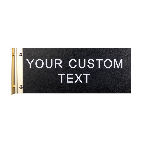 Custom Double-Sided Corridor Sign Personalized Hallway Corridor Sign Door Flag Signs 4" x 10"