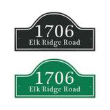 Personalized Reflective Address Plaque, Custom Aluminum Address Sign with Two Screw, House Number Sign, for Outside Home, Street, House, 15"x 7"H (Black or Green)