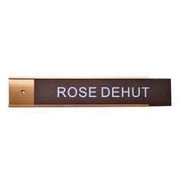 Nameplate Holder for Wall or Door 5 Pack (Silver,Black,Gold,Rose Gold)