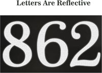 Personalized Reflective Address plaque, Custom Aluminum House Number Sign with Two Screw, Address Sign for Outside Home,Street, House, 16"L x 7"H (Black or Green)