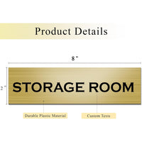 Custom Office Engraved Name Plate for Door or Wall Sign, Personalized Door Name Plate for Office with Adhesive, Laser Engraving, 10 Colors Available, 3 Styles (2" x 8")(2" x 10")