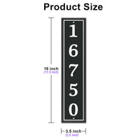 Personalized Reflective Address Plaque, Custom Aluminum Address Sign for Mailbox, House, Street, Outside, Vertical & Horizontal House Number Sign with Two Screw, （11.5" x 2.5"）（ 16"x 3.5"）Black or Green