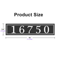 Personalized Reflective Address Plaque, Custom Aluminum Address Sign for Mailbox, House, Street, Outside, Vertical & Horizontal House Number Sign with Two Screw, （11.5" x 2.5"）（ 16"x 3.5"）Black or Green