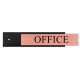 5 Pack Aluminum Wall or Door Name Plate Holder, Wall Mount Office Door Sign Holder with Double Sided Tape, for Business Department, Meeting Room, Room Number (Silver,Black)