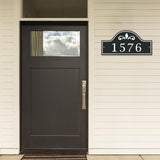 Personalized Reflective Address Plaque, Custom Aluminum Address Sign with Two Screw, House Number Sign, for Outside Home, Street, House, 18"x 8.5"H (Black or Green)