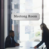 Custom Office Engraved Name Plate for Door or Wall Sign, Personalized Door Name Plate for Office with Adhesive, Laser Engraving, 10 Colors Available, 3 Styles (2" x 8")(2" x 10")