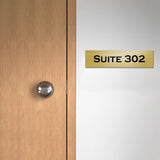 Custom Office Engraved Name Plate for Door or Wall Sign, Personalized Door Name Plate for Office with Adhesive, Laser Engraving, 10 Colors Available, 3 Styles (2" x 8")(2" x 10")