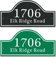 Personalized Reflective Address Plaque, Custom Aluminum Address Sign with Two Screw, House Number Sign, for Outside Home, Street, House, 18"x 8.5"H (Black or Green)