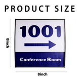 Sturdy Elegant Black Aluminum Wall Mount Name Plate Holder, Office Business Door Curved Sign Holder with Adhesive Tape, 8” X 8” - Plastic Film Included, Paper Inserts NOT Included