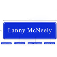 Custom Office Engraved Name Plate, Personalized Elegant Name Plates for Door or Wall Sign, Door Name Plate with Adhesive, Laser Engraving, 10 Colors Available (2.5" x 8")  (2.5" x 10")