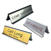 Personalised Double Side Counter Top Sign for Reception Desk Lobby Counter Waiting Room (2"x 8") (2"x 10")