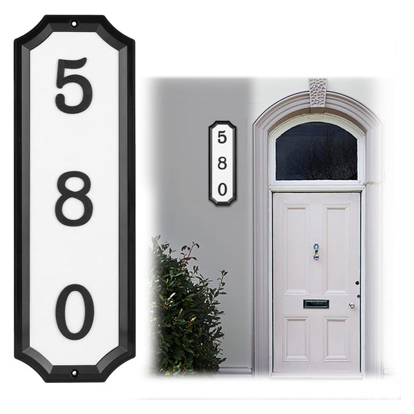 Personalised House Number Sign – Acrylic, Painted Brush Stroke & Mirror Finish – A1 Graphics