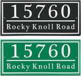 Personalized Reflective Address plaque, Custom Aluminum House Number Sign with Two Screw, Address Sign for Outside Home,Street, House, 16"L x 7"H (Black or Green)