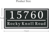 Personalized Reflective Address plaque, Custom Aluminum House Number Sign with Two Screw, Address Sign for Outside Home,Street, House, 16"L x 7"H (Black or Green)