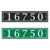 Personalized Reflective Address Plaque, Custom Aluminum Address Sign for Mailbox, House, Street, Outside, Vertical & Horizontal House Number Sign with Two Screw, （11.5" x 2.5"）（ 16"x 3.5"）Black or Green