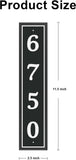 Personalized Reflective Address Plaque, Custom Aluminum Address Sign for Mailbox, House, Street, Outside, Vertical House Number Sign with Two Screw, 11.5" x 2.5" (Black or Green)