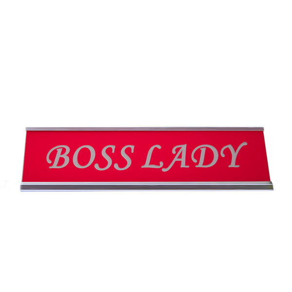 Boss Lady - Funny Desk Plate Gag Gift for Boss