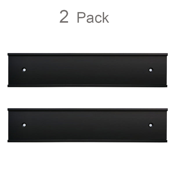 2" x 8" & 2" x 10" Nameplate Holder Wall or Door 2 Pack ( Black)