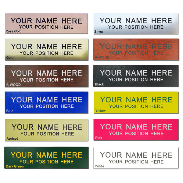 Personalized Office Name Plate 2"x 8" & 2“x10” Customize Wall Door Sign NamePlate Adhesive Back