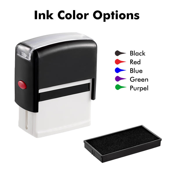  Custom Stamp - Self-Inking Stamp (3 Line Stamp) : Office  Products