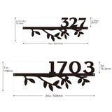 Custom Metal Address plaque, Personalized Modern House Number Sign with Address Name, Wall Mounted Sign with Two Free Screws, Used for House, Street or Door-(Black, 16")(Black, 20")